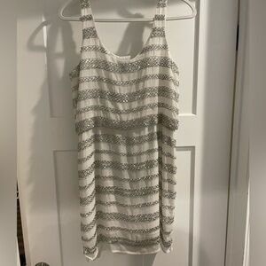 White dress with silver detail